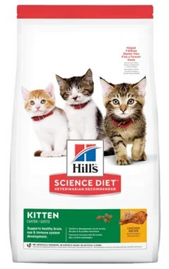 Nourrirure pour chatons, développement sain, Science Diet poulet, Hill's